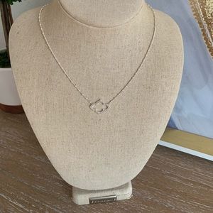 Stella & Dot Silver Pave Arabesque Necklace